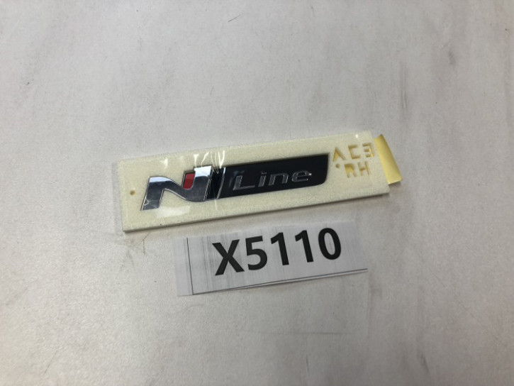 HYUNDAI  	N-LINE SCHRIFTZUG CHROM SCHWARZ NEU ORIGINAL	86318 K7300	J1C(5)	X5110