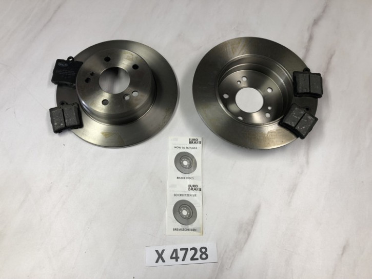 CHRYSLER MERCEDES-BENZ 	"BREMSSCHEIBEN MIT BREMSKLÖTZEN HINTEN NEU ORIGINAL EUROBRAKE   	5815203326	A11F	X4728