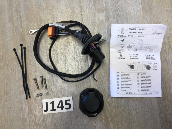 MASTER MOVANO NV400 KABELSATZ ANHÄNGERKUPPLUNG NEU ORIGINAL 93165584	            II/07D/J145